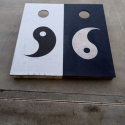 Handmade Ying-Yang Corn Hole Boards 