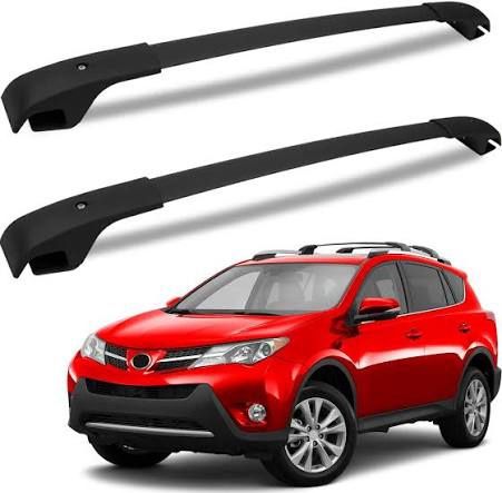 Fits 2013-2018 Toyota Rav4 Black Adjustable Front Rear Roof Top Rack Cross Bar