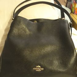 Coach Edie Pebbled Leather  Purse 