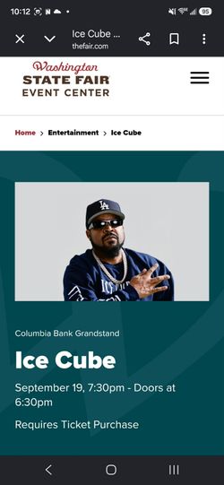 Check yourself before you wreck yourself September 19th, ice cube tickets in hand side by side seats will not separate