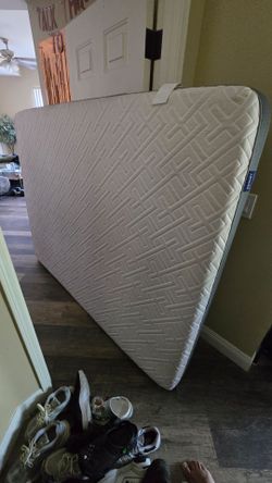 Queen Size mattress plus metal bedframe