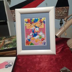 A rare Donald Duck birthday painting