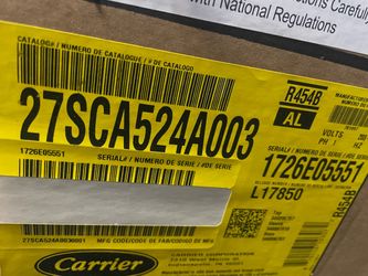Carrier Comfort 2-Ton Heat Pump Condenser Unit (27SCA524A003, R-454B)