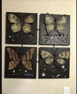 Butterfly metal wall art $25