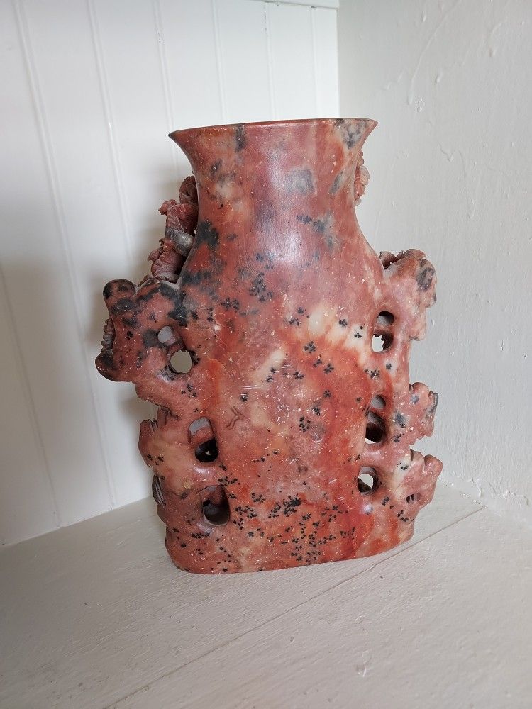 Chinese Carved Sandstone Vase