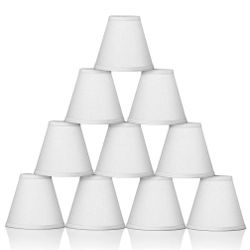  10 Pack Small White and 1 Gray Lamp Shade