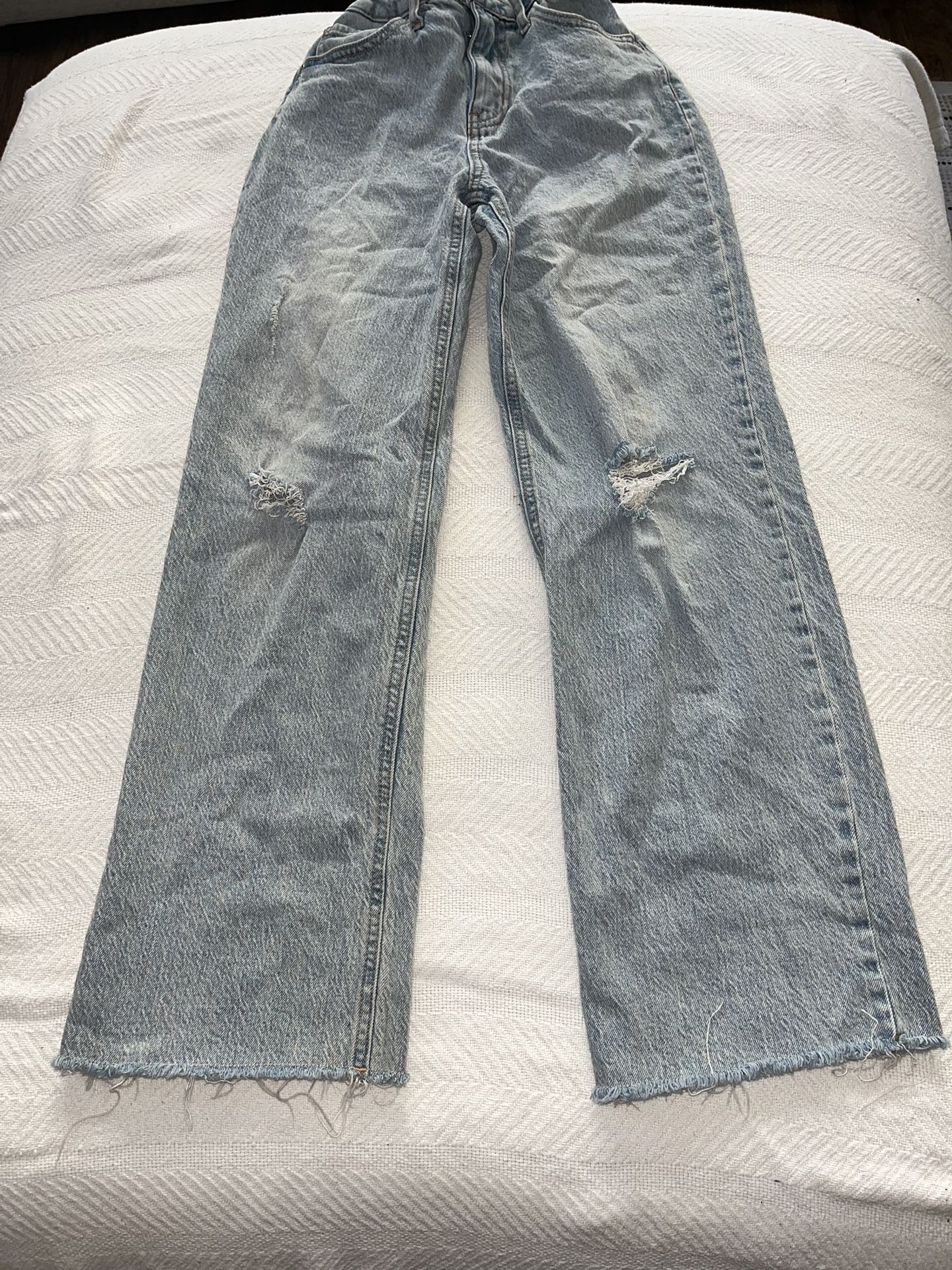 Ripped Blue Jeans Size 12 Kids