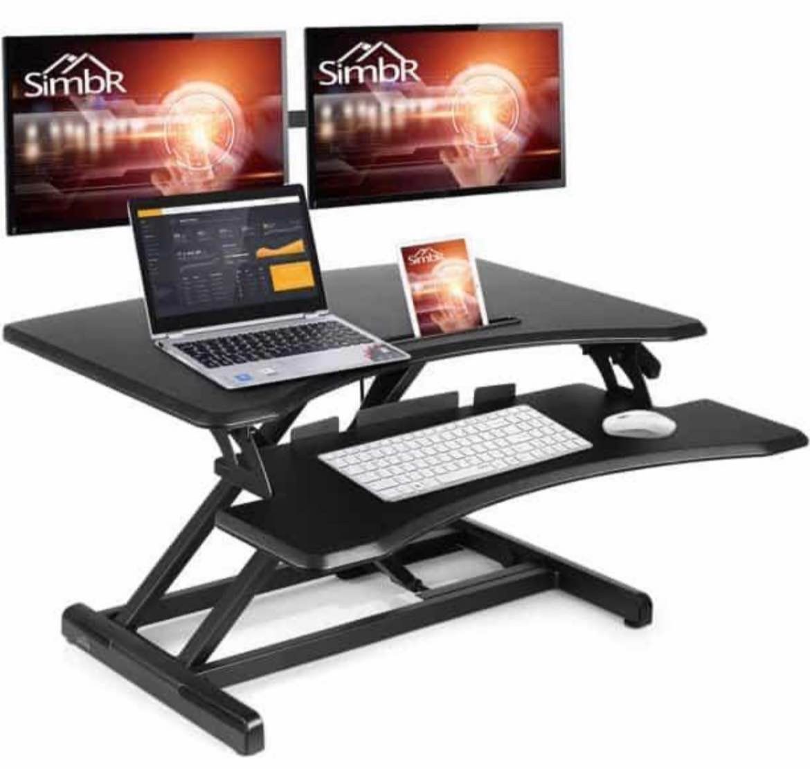 New! SIMBR VM-GSD63 Standing Desk with keyboard tray