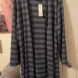 Plus Size Womens Long blue cardigan size 3X New 