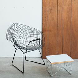 Mid Century Side Tables - German Miller Wire Mesh 
