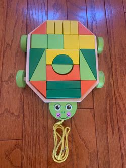 Melissa and Doug Turtle Cart Block Set