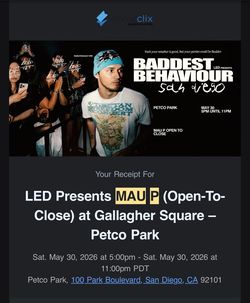SELLING ONE MAU P TICKET