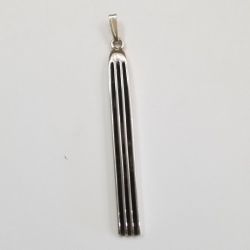 Sterling Silver Straight Line Pendant 