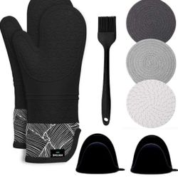 SHUJAH Set Heat Resistant (500°F) and Washable Silicone Cotton