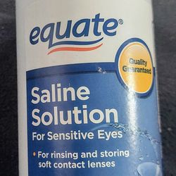 Equate Saline Solution -NEW, For Sensitive Eyes, 12 fl oz