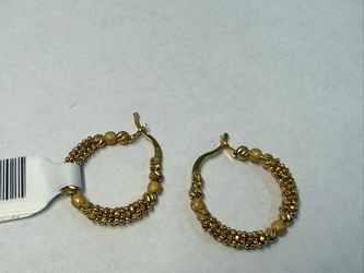 Gold Hoop Earrings 22k