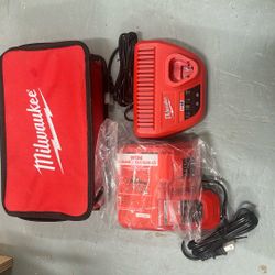 BRAND NEW 2 Milwaukee Chargers And 1 Bag