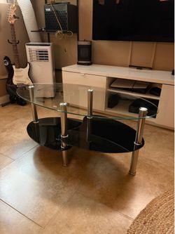 Glass coffee table