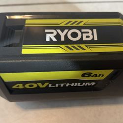 Genuine Ryobi Brand Battery 40v 6AH