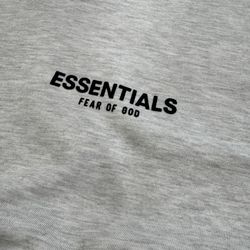 Essentials Fear of God Long Sleeve Polo Grey Oat