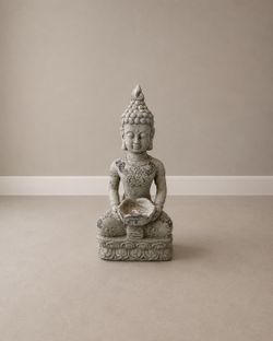 Meditation Buddha Statue Candle Holder / Garden Decor