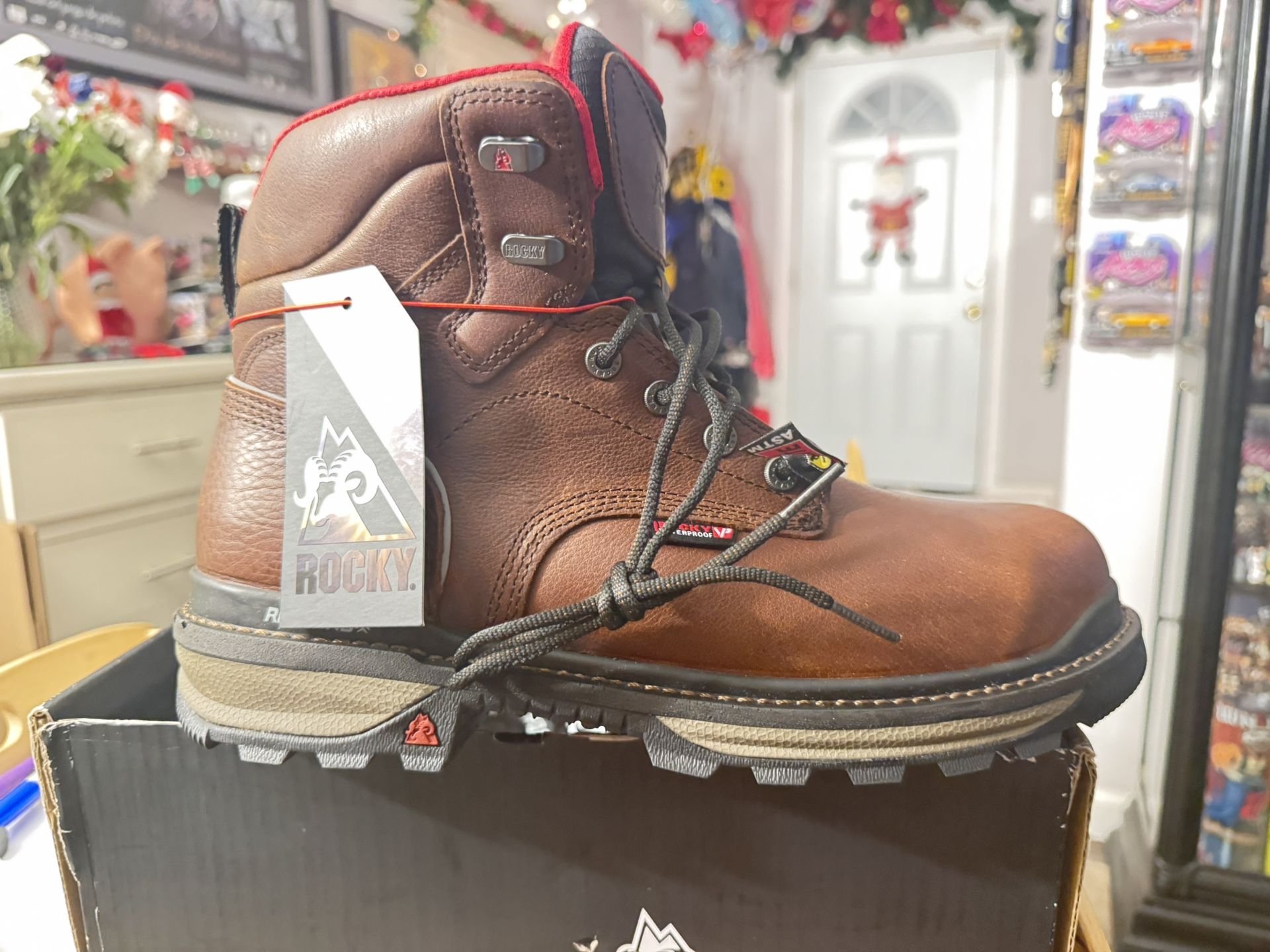 Mens Size 10w Rocky Rams Horn Work Boots  New 