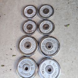 Chrome Screw-on Standard 1inch Weight Plates-