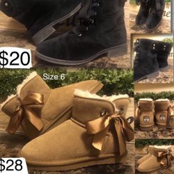 Suede Mid Ankle Boots-SIZE & PRICE LISTED ON PHOTO