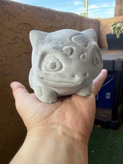 Handmade Small Bulbasaur Planter – 4.5” Pokémon Inspired Rustic Planter – Succulent/Cactus Pot