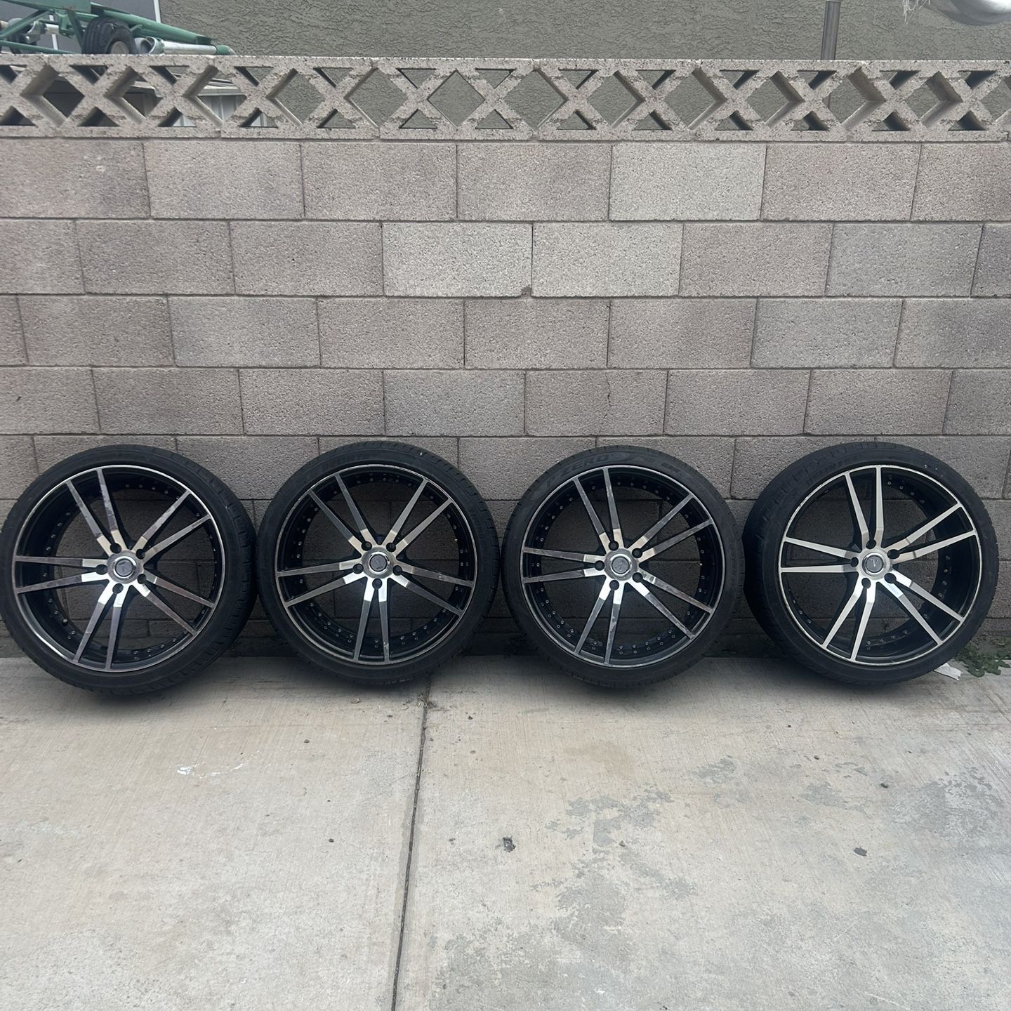 Velocity Wheel Rims VW-20M 20 Inch Wheels Black Machined Face Rivets ...