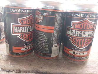 Vintage/collectable Harley Davidson beer cans