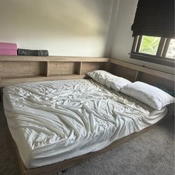 Bed with mattress