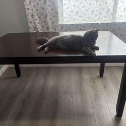 FREE!!!! Wood dining table + chairs + bench