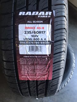 235/60R17 RADAR DIMAX AS-8