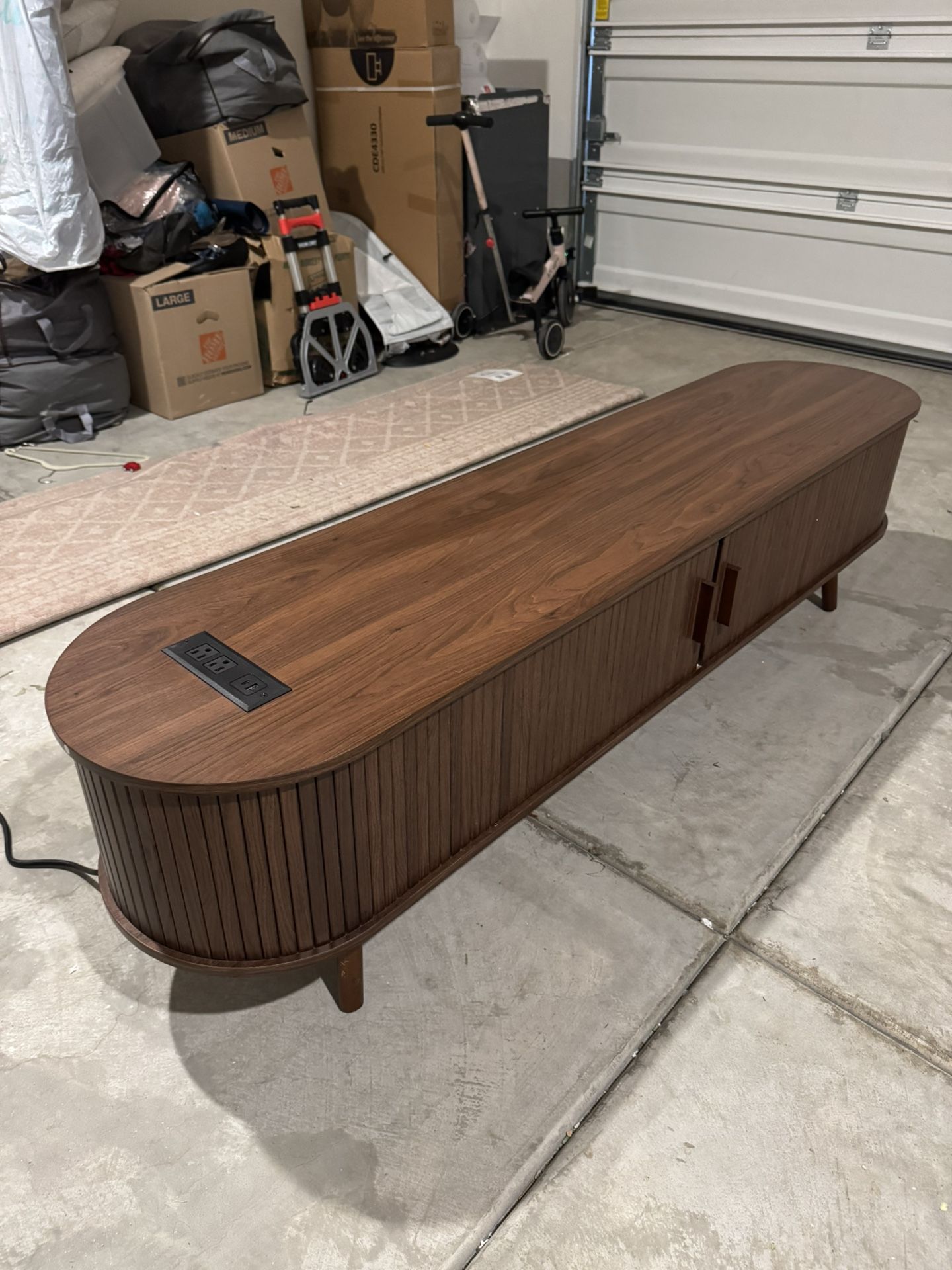 TV Stand with Charging Station and Drawers