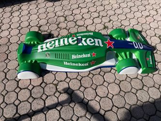 Heineken F1 Formula Racing Car Display Piece Hard Plastic Mold High Quality 59”1/2 x 23” x 9”1/2 in Excellent Condition $60 Firm on Price