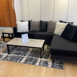 Glam Sectional With Pillows! 