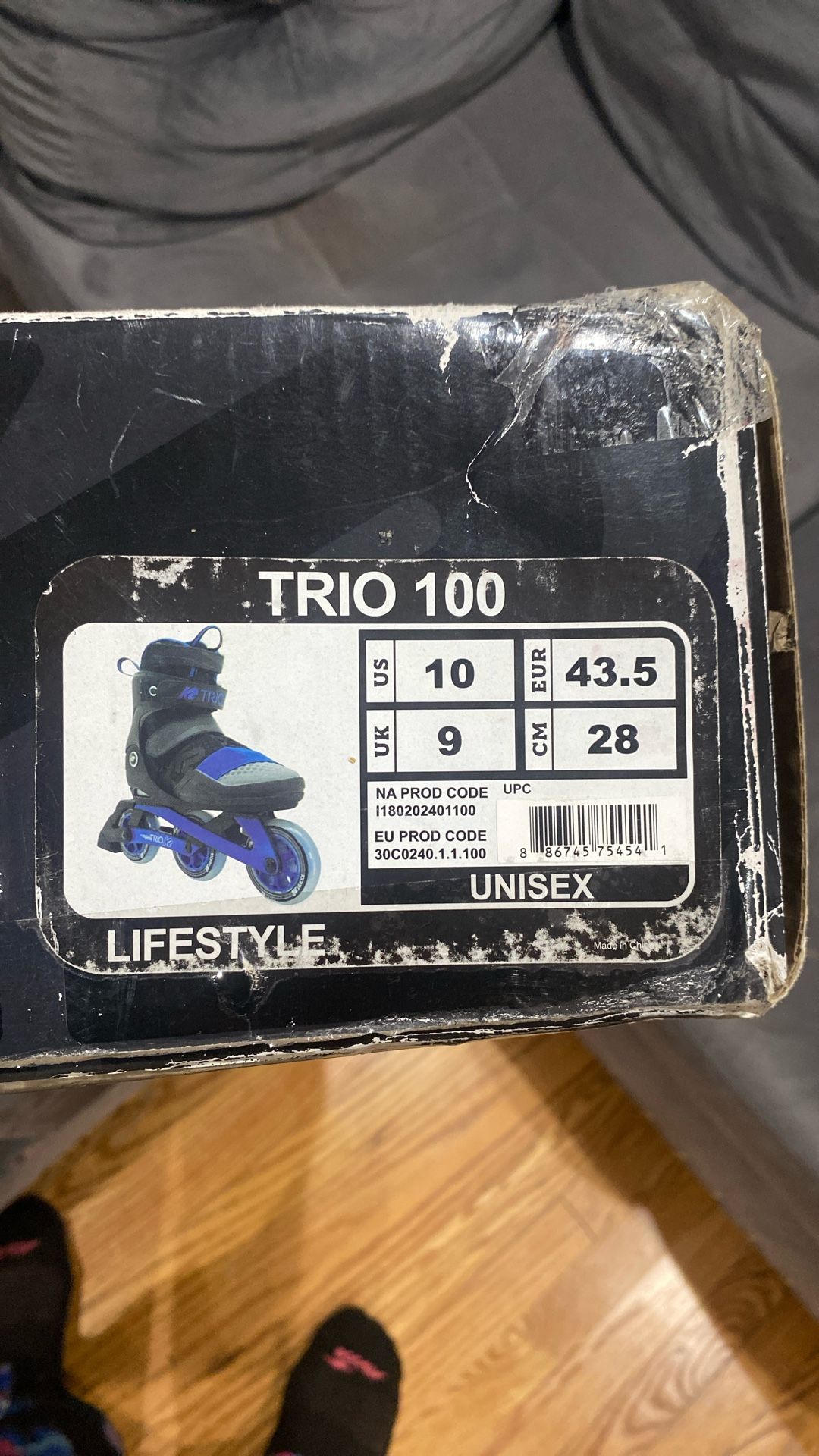 TRIO 100 Skates SIZE 10 Still New In Box
