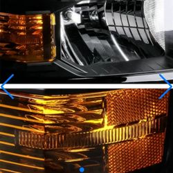 Factory Style Headlights W/LED Bulbs (Black) 

14-15 Chevrolet Silverado 1500