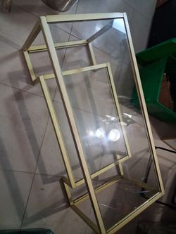 Center metal/ glass table