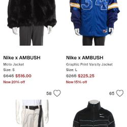 Size M Nike x AMBUSH Football Jacket Deep Royal Blue Men’s DX6916-455 NEW Origin