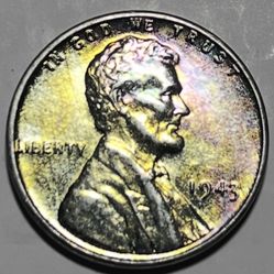 1943 P Steel Lincoln Wheat Penny Toned