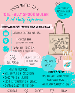KIDS TOTE-ally Spooktacular Bag Painting Event