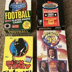 1990 to 1992 Unopened “Wax” Boxes Lot of Sports & Non Sports!