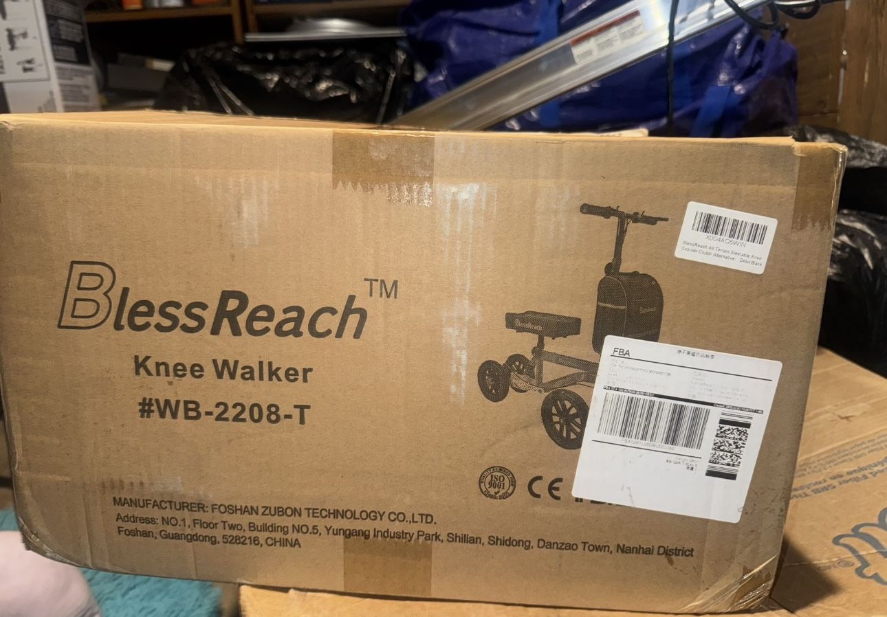 Knee Scooter, All Terrain Foldable Knee Scooter Walker Economical Knee Walker for Foot Injuries