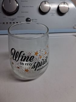 Wine Is My Spirit Animal Stemless Wine Glass