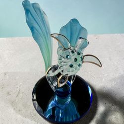 Glass Baron Turtle Figurine with Crystal Accents