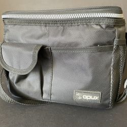 12L Lunch Cooler Black Opux With Zipper And Pockets