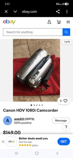 CANON HDV 10180 CAMCORDER