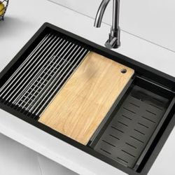 New Black Stainless Kitchen sink. 32x19